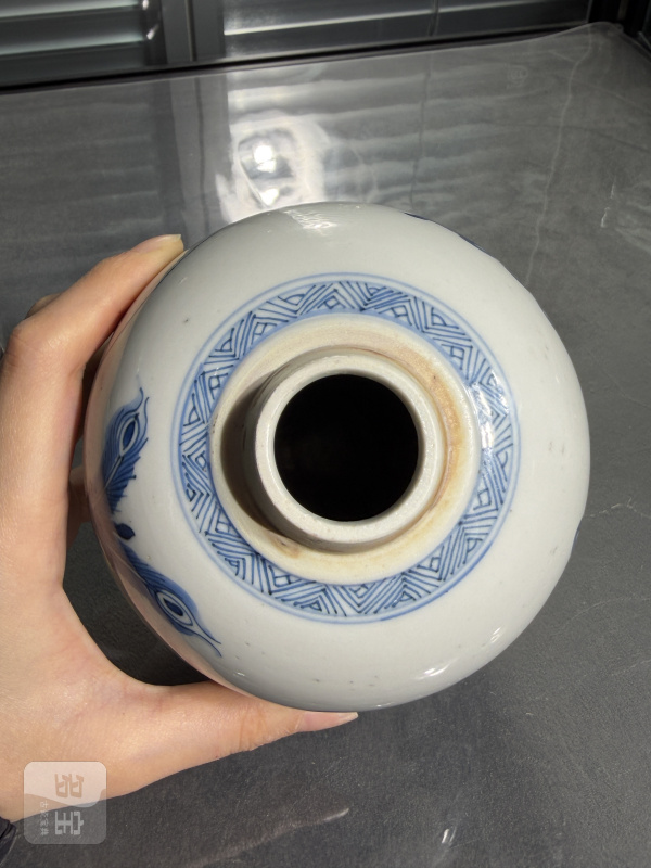 清康熙青花博古瑞兽纹小罐（带木盖） - 图8